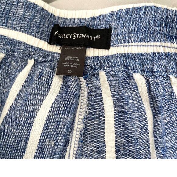 Ashley Stewart Cropped Capri  Linen Pants Womens Plus  20 - Picture 3 of 7